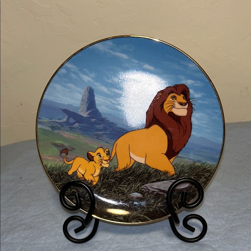 1995 Like Father Like Son The Lion King Porcelain Plate #16846A Second Issue